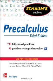 Schaum's Outline of Precalculus, 3rd Edition: 618 Solved Problems + 20 Videos
