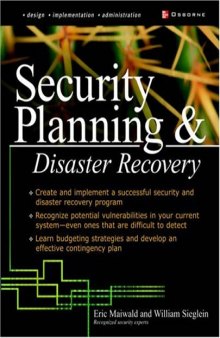 Security planning & disaster recovery