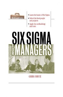 Six Sigma For Managers Greg Blue