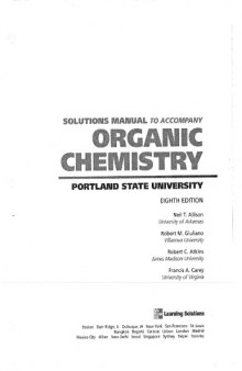 SOLUTIONS MANUAL to Acc. Organic Chem.