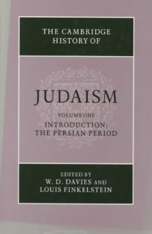 The Cambridge History of Judaism, Vol. 1: The Persian Period