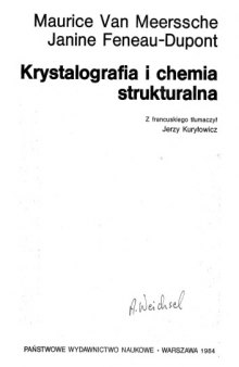 Krystalografia i chemia strukturalna 