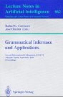 Grammatical Inference and Applications: Second International Colloquium, ICGI-94 Alicante, Spain, September 21–23, 1994 Proceedings