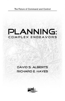 Planning: Complex Endeavors
