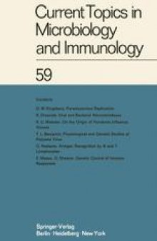 Current Topics in Microbiology and Immunology: Ergebnisse der Mikrobiologie und Immunitatsforschung