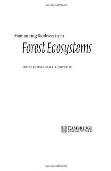 Maintaining Biodiversity in Forest Ecosystems