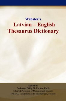 Websters Latvian - English Thesaurus Dictionary