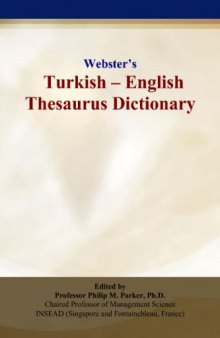 Websters Turkish - English Thesaurus Dictionary