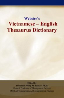 Websters Vietnamese - English Thesaurus Dictionary