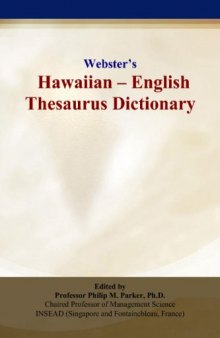 Webster’s Hawaiian - English Thesaurus Dictionary