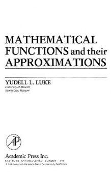 Mathematical functions and their approximations