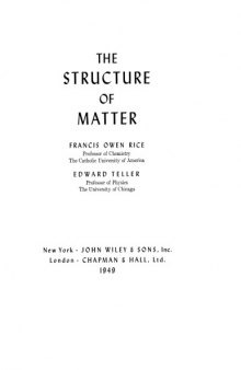 The structure of matter