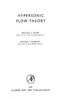 Hypersonic Flow Theory