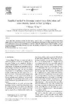 Simplified method to determine contact stress distribution and stress intensity factors in fretting fatigue