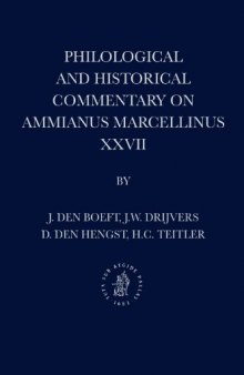 Philological and Historical Commentary on Ammianus Marcellinus XXVII