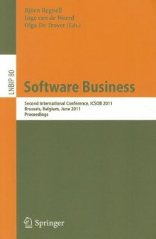 Software Business: Second International Conference, ICSOB 2011, Brussels, Belgium, June 8-10, 2011. Proceedings