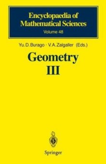 Geometry III: Theory of Surfaces (Encyclopaedia of Mathematical Sciences)