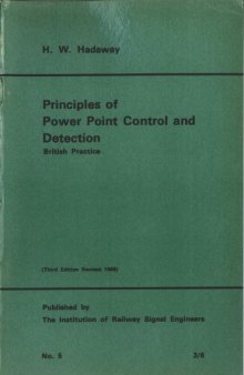 IRSE Green Book No.5 Principles of Power Point Control and Detection (British Practice) 1968 