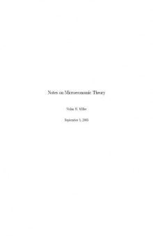 Notes on microeconomic theory