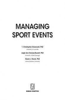 Managing sport events
