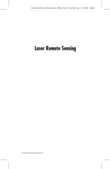 Laser Remote Sensing (Optical Science and Engineering)