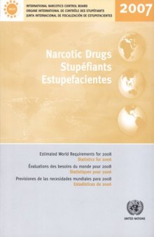 Narcotic Drugs: Estimated World Requirements for 2008 (Statistics for 2006) Multilingual ~ English,French and Spanish
