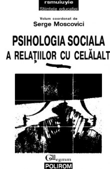 Psihologia sociala a relatiilor cu celalalt
