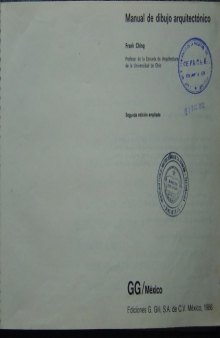 Manual de Dibujo Arquitectonico -  3ª Edición Revisada y Ampliada