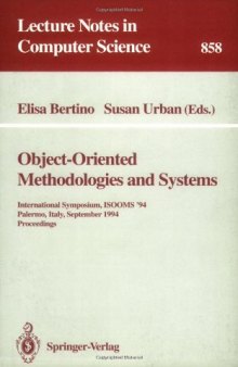 Object-Oriented Methodologies and Systems: International Symposium, ISOOMS '94 Palermo, Italy, September 21–22, 1994 Proceedings