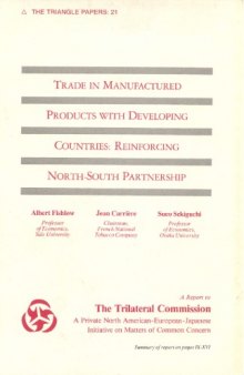 Trade in Manufactured Products with Developing Countries: Reinforcing North-South Partnership