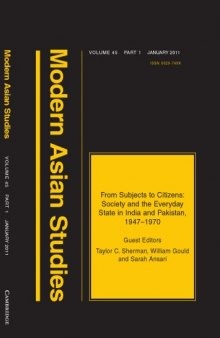 Modern Asian Studies Volume 45 Part 1 January 2011