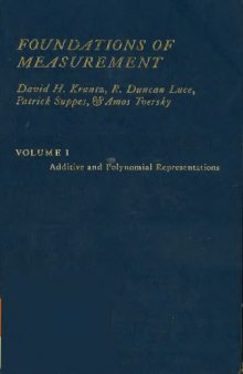 Foundations of measurement. Vol. 1. Additive and polynomial representations.