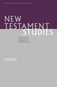 New Testament Studies, Volume 55, Number 1 (January 2009)
