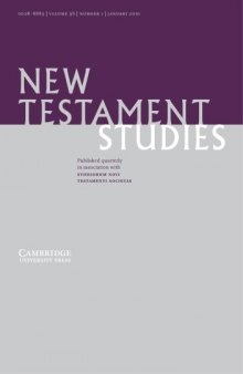 New Testament Studies, Volume 56, Number 1 (January 2010)
