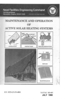 Maintenance and Operation of Active Solar Heating Systems MO-405 - US Navy