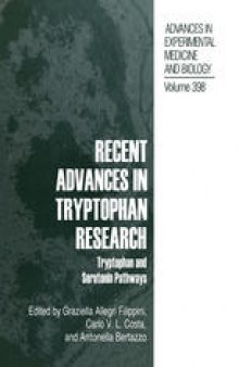 Recent Advances in Tryptophan Research: Tryptophan and Serotonin Pathways