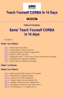 Teach yourself CORBA in 14 days