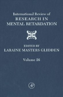 Intl Review of Research in Mental Retardation - Vol 26