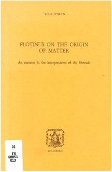 Plotinus on the Origin of Matter