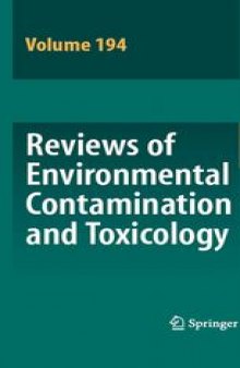 Reviews of Environmental Contamination and Toxicology