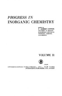 Progress in Inorganic Chemistry, Vol. 2