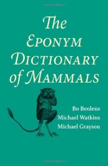 The Eponym Dictionary of Mammals