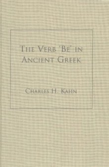 The Verb Be in Ancient Greek  