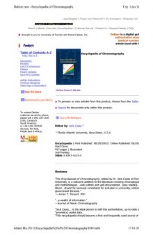 encyclopedia of chromatography