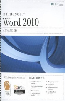 Word 2010: Advanced (Student Manual)  