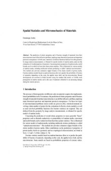 Spatial Statistics and Micromechanics of Materials [mtls sci]