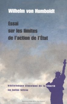 Essai sur les limites de l'action de l'État  