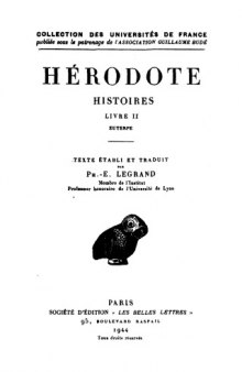 Hérodote: Livre II Euterpe