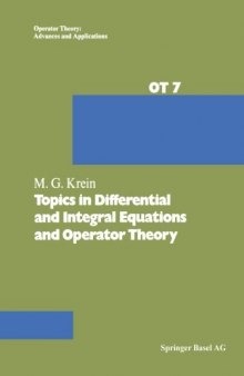 Topics in differential and integral equations and operator theory