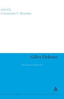Gilles Deleuze : the intensive reduction